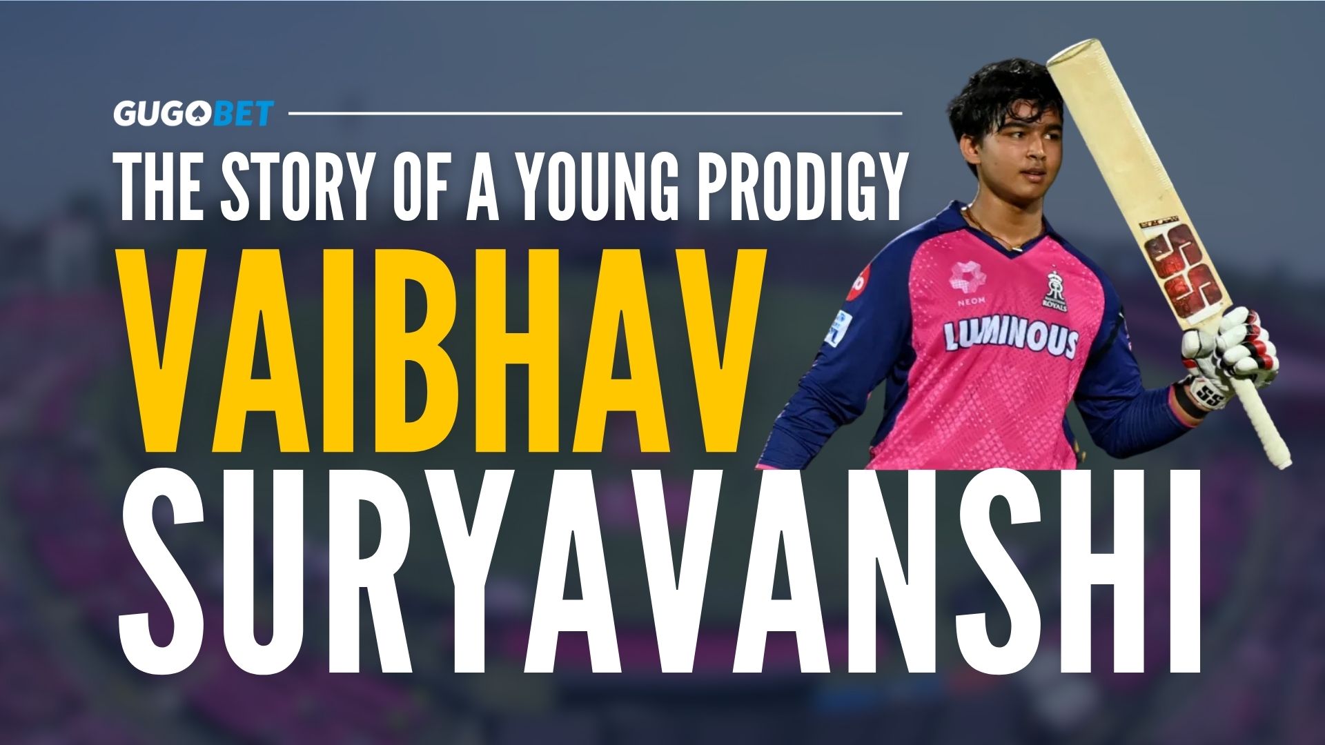 The photo has blog title and picture of Vaibhav Suryavanshi