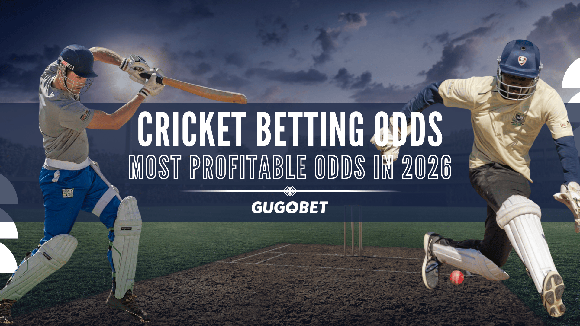 Promotional image for GUGOBET's blog article on the best cricket betting odds in 2026