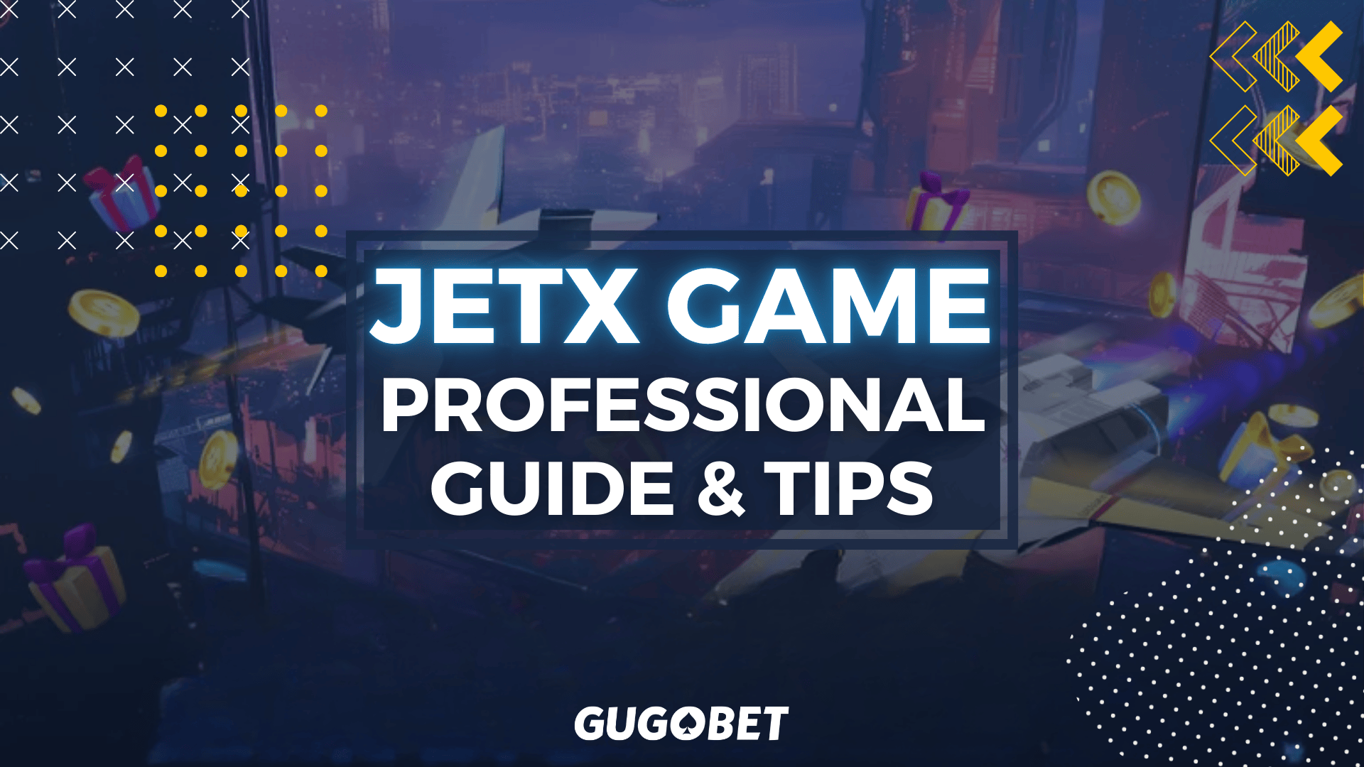 Promotional image for GUGOBET's article on JetX Game, with detailed guide and tips.